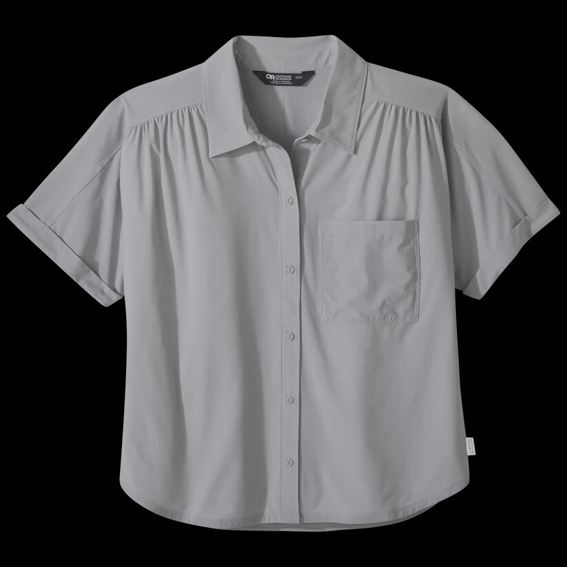 Outdoor Research Astroman Short Sleeve Sun Shirt Womens, Color: Pebble, Size: S