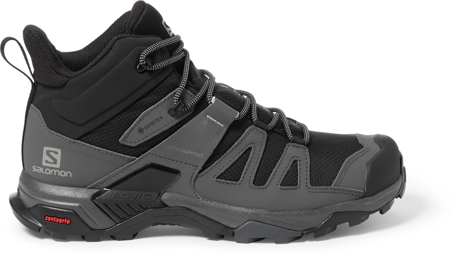 Salomon X Ultra 4 Mid GTX Mens, Color: Black/Mgnt/Pearl, Size: 9