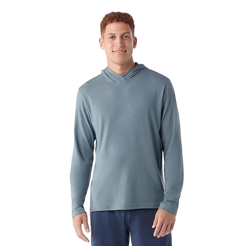 Smartwool Men&#39;s Hoodie, Color: Pewter Blue, Size: M