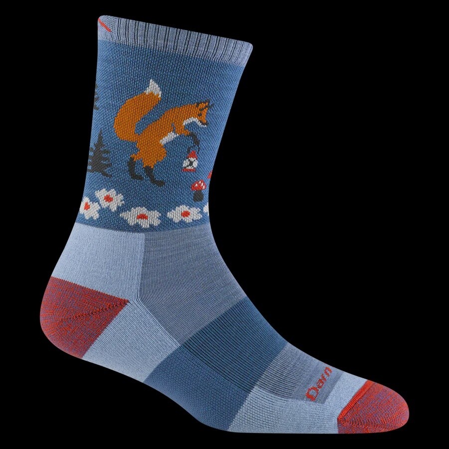 Darn Tough Critter Club Micro Crew Lightweight Hiking Socks Women, Color: Vapor, Size: M