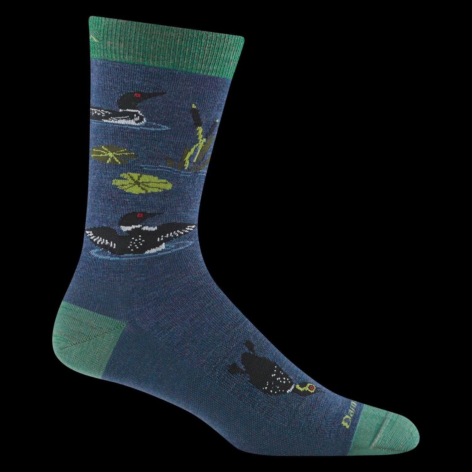 Darn Tough Diver Crew Lightweight Lifestyle Sock, Color: Denim, Size: M