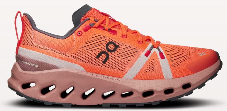 On Running Cloudsurfer Trail Womens, Color: Flame / Dustrose, Size: 6