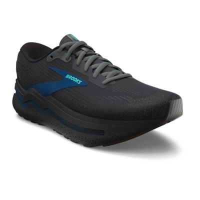 Brooks Ghost Max 2 Mens, Color: Ebony / Cockatoo / Blue Sapphire, Size: 8