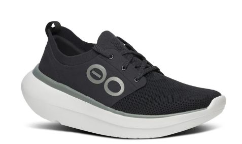 Oofos OOmy Stride Mens, Color: White/Black, Size: 9