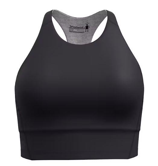 Smartwool Active Crop Bra Womens, Color: Black, Size: XS