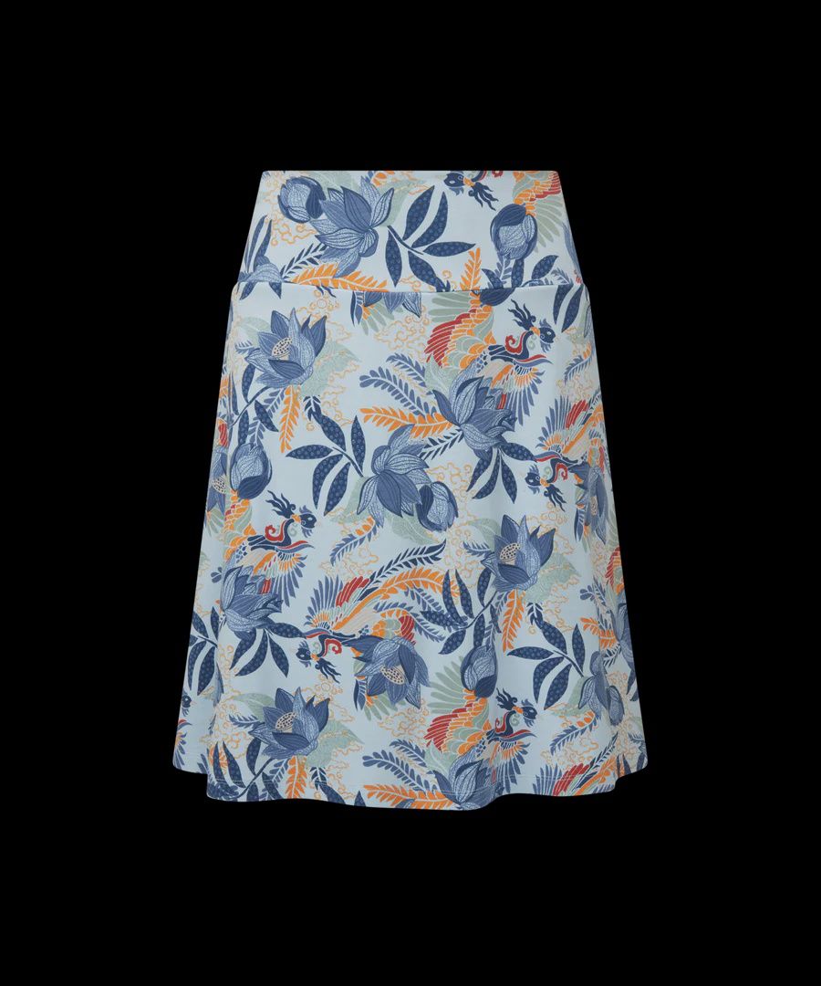 Sherpa Padma Pull On Skirt Womens, Color: Seaport Blue Peacock, Size: S