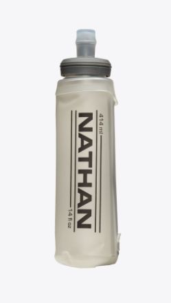 Nathan 14 Oz Soft Flask White Top, Color: Clear, Size: 14 OZ