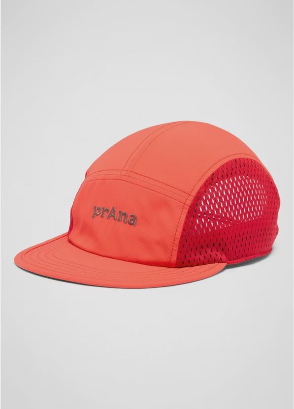 Prana Trailblaze 5-Panel Cap, Color: Rose Fire, Size: O/S