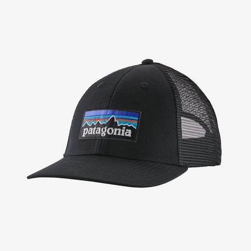 Patagonia P-6 Logo LoPro Trucker Hat, Color: Black, Size: O/S