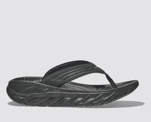 Hoka Ora Recovery Flip  Mens, Color: Black / Dark Gull Gray, Size: 8