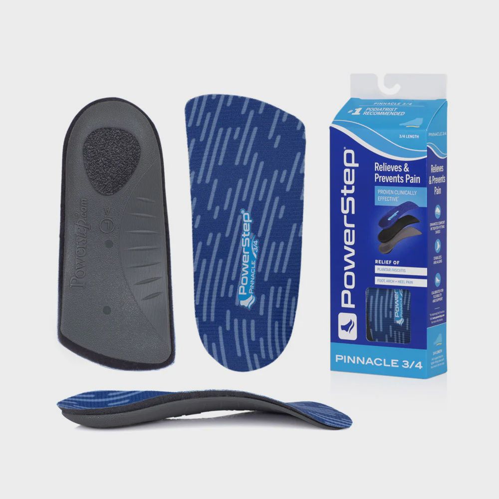 Powerstep Slimtech 3/4 Length, Color: Blue, Size: A