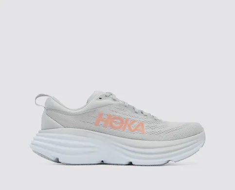 Hoka Bondi 8 Wide Womens, Color: Harbor Mist / Lunar Rock, Size: 6 WIDE