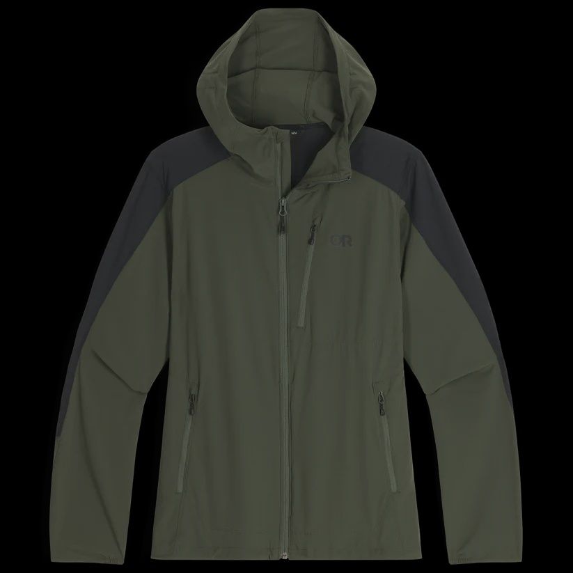 Outdoor Research Ferrosi Hoodie Mens, Color: Verde/Black, Size: S