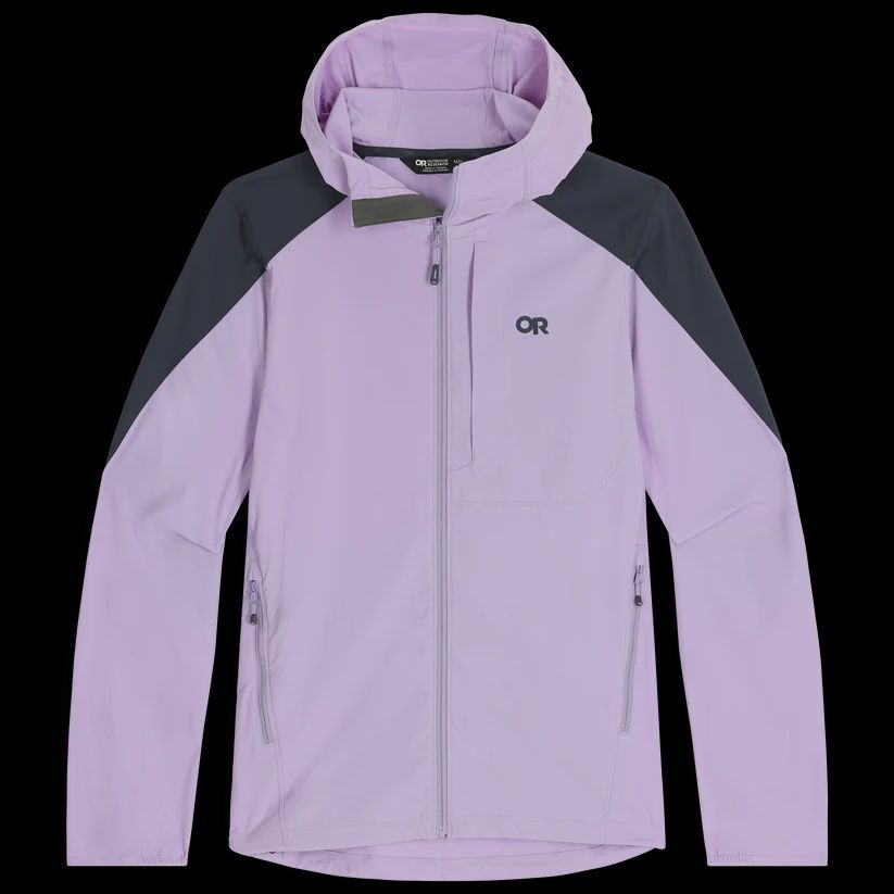 Outdoor Research Ferrosi Hoodie Womens, Color: Lavender/Naval Blue, Size: S