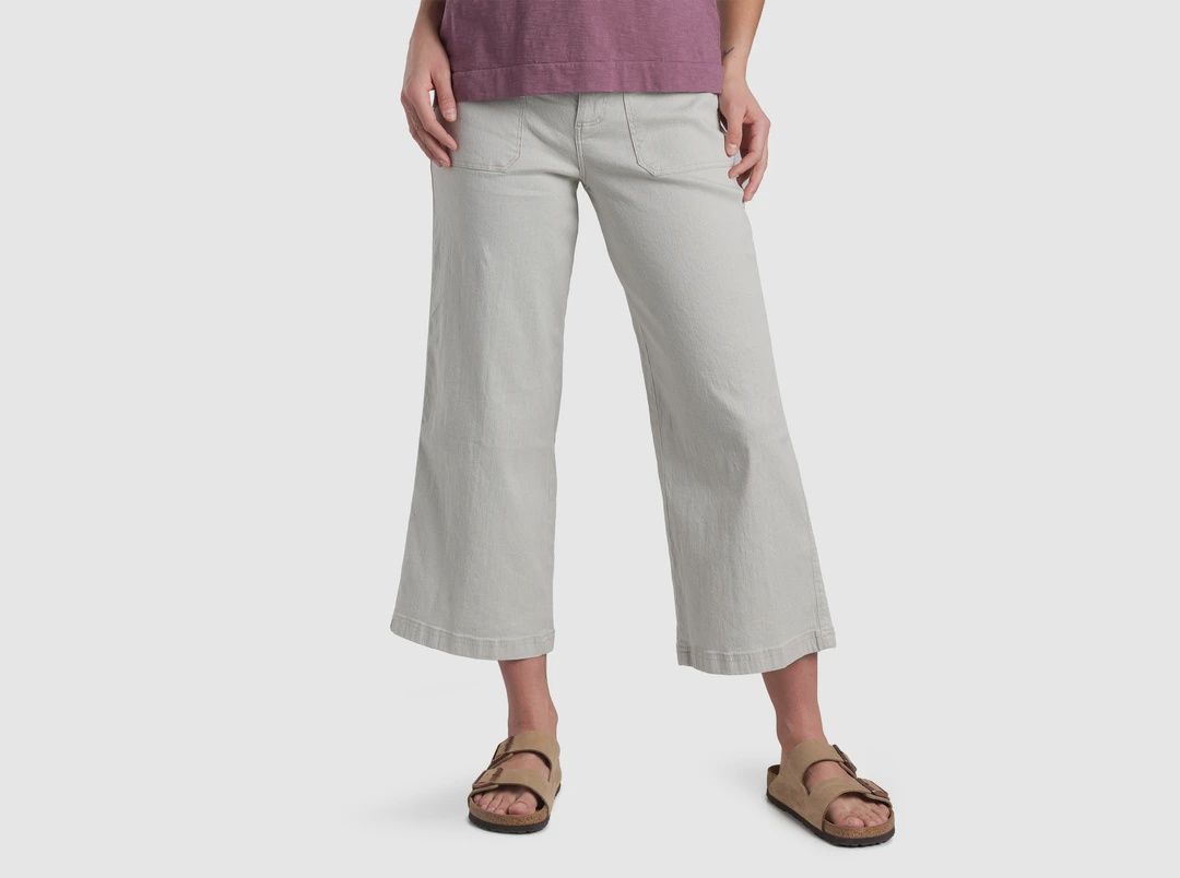 Kuhl Seaboard Crop Wide Leg, Color: Birch, Size: 2 Rg