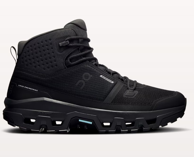 On Running Cloudrock Mid WP Men's, Color: Black/Black, Size: 8