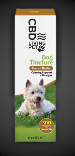 CBD Living Calming Dog Tincture 300 MG CBD Peanut Butter