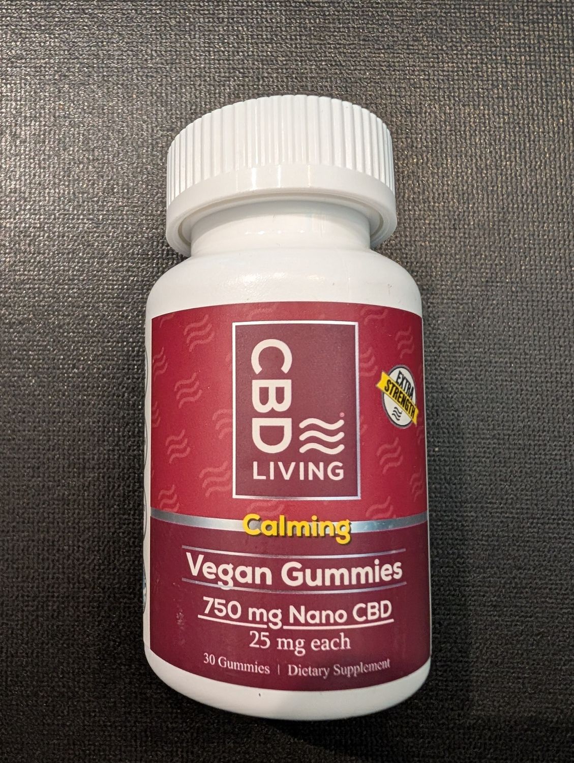 CBD Living Calming Vegan Gummies- 750 mg nano