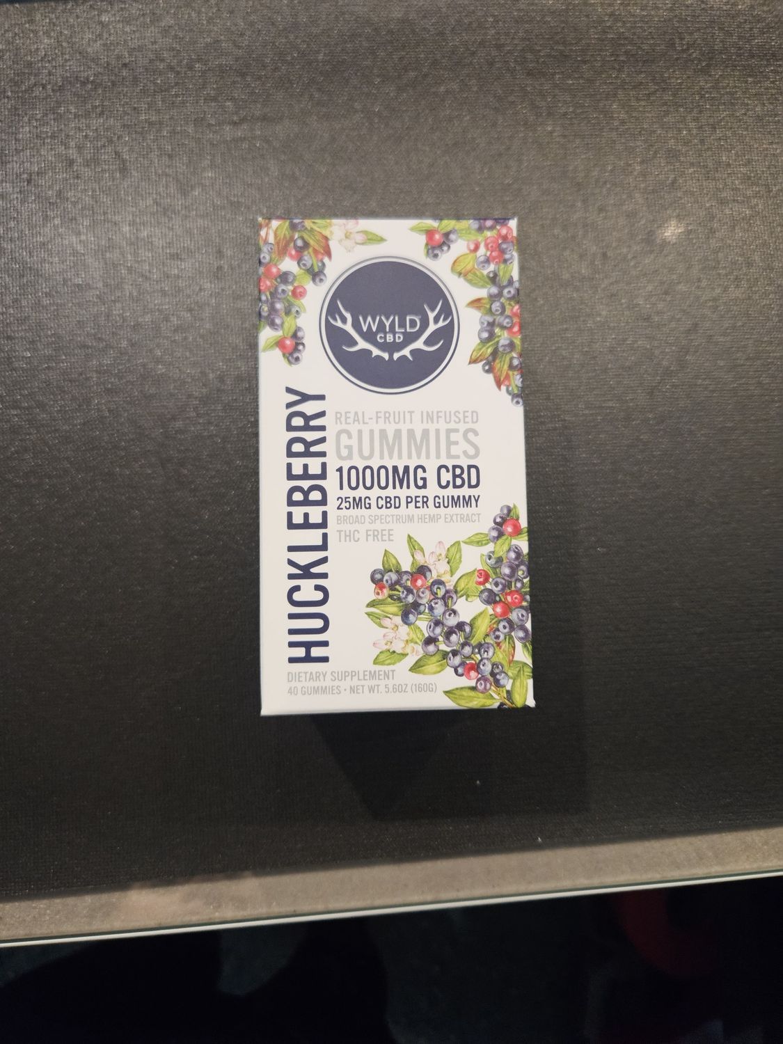 Wyld CBD Gummies 1000 mg- 40 piece bottle- Huckleberry