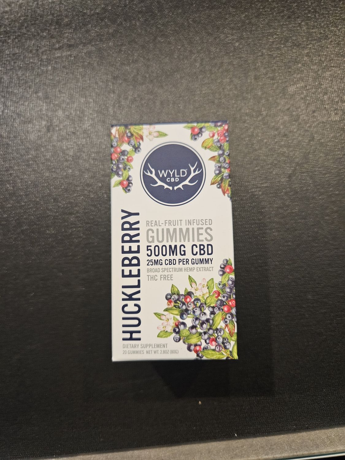 WYLD 500 Mg bottle- Huckleberry -20 count