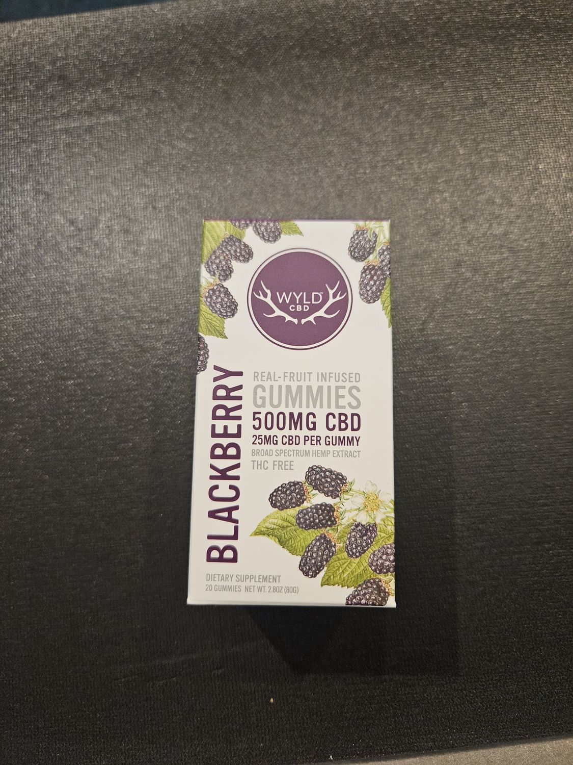 Wyld gummy bottle- Blackberry 20 ct