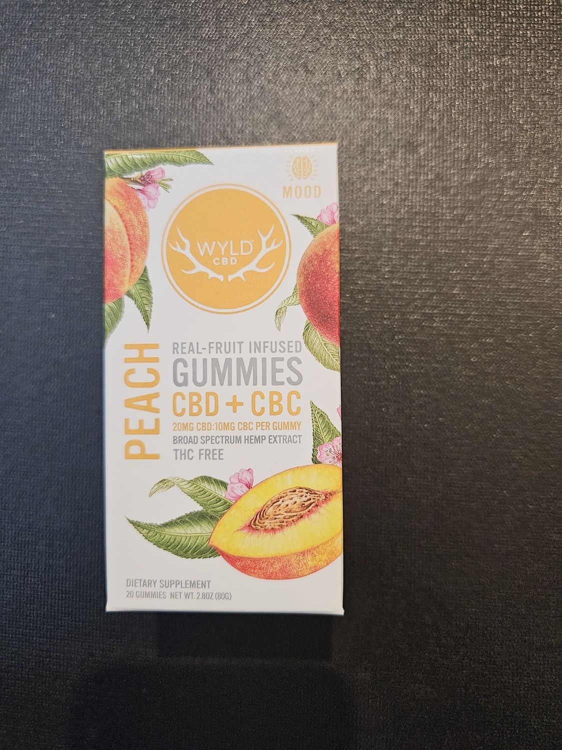 Wyld Peach CBD/CBC Gummy Bottle- 20 Ct