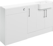 Elsie 1542mm Basin  WC & 1 Door Unit Pack (RH) - White Gloss