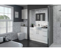 Elsie 2200x330mm Tall End Panel - White Gloss Elsie 2200x330mm Tall End Panel - White Gloss