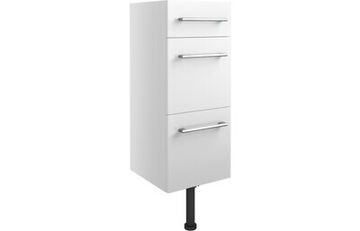 Elsie 300mm 3 Drawer Unit - White Gloss