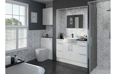 Elsie 900x330mm Base End Panel - White Gloss Elsie 900x330mm Base End Panel - White Gloss