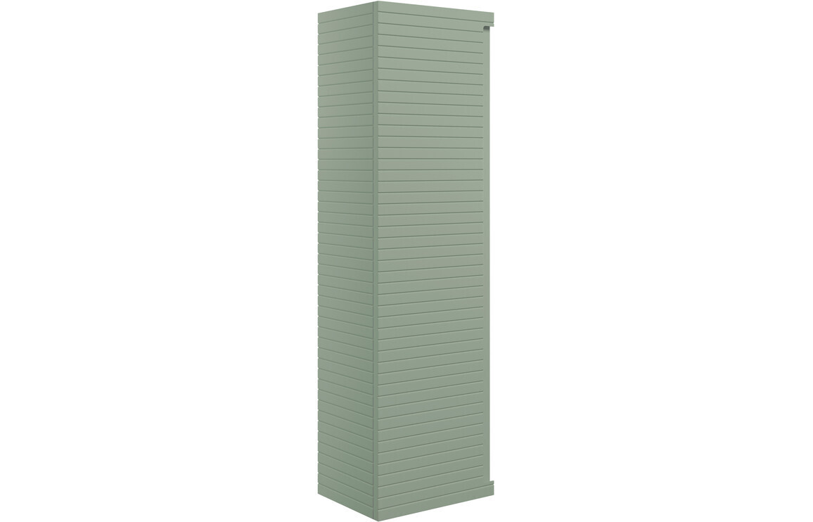 Esme 350mm Wall Hung 1 Door Tall Unit - Matt Willow Green