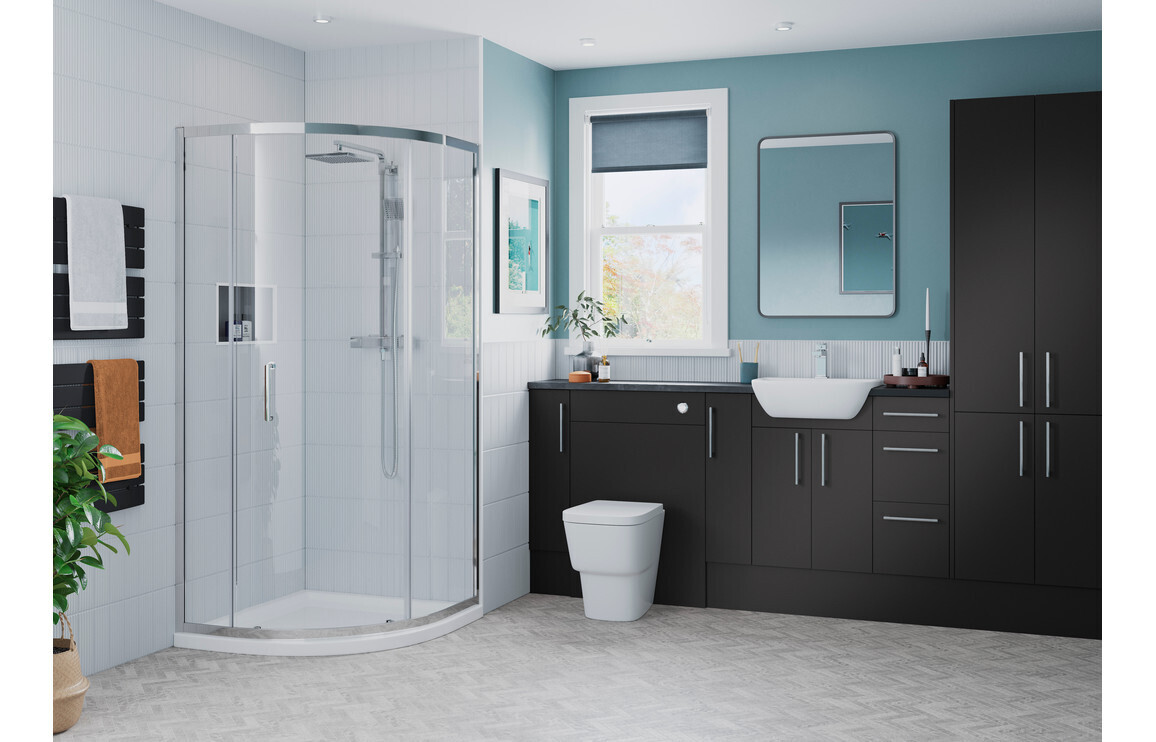 Elsie 900x330mm Base End Panel - Matt Graphite Grey