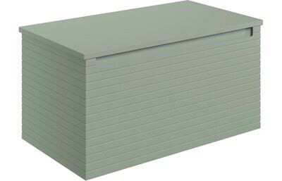 Esme 800mm Wall Hung 1 Drawer Basin Unit & Worktop - Matt Willow Green