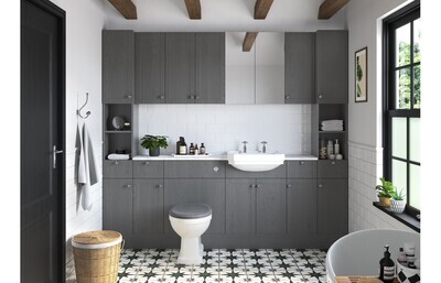 Charlotte 2400mm Plinth - Grey Ash