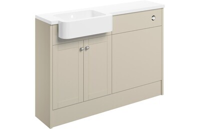 Charlotte 1242mm Basin & WC Unit Pack (Right Handed Basin) - Matt Latte