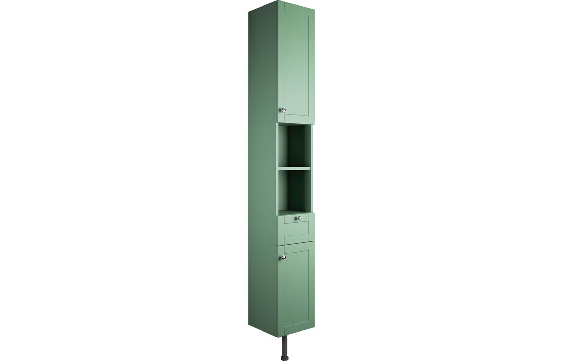 Charlotte 300mm 2 Door Tall Unit - Matt Sage Green