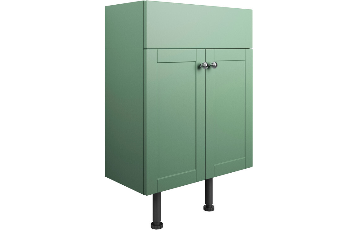 Charlotte 600mm 2 Door Basin Unit - Matt Sage Green