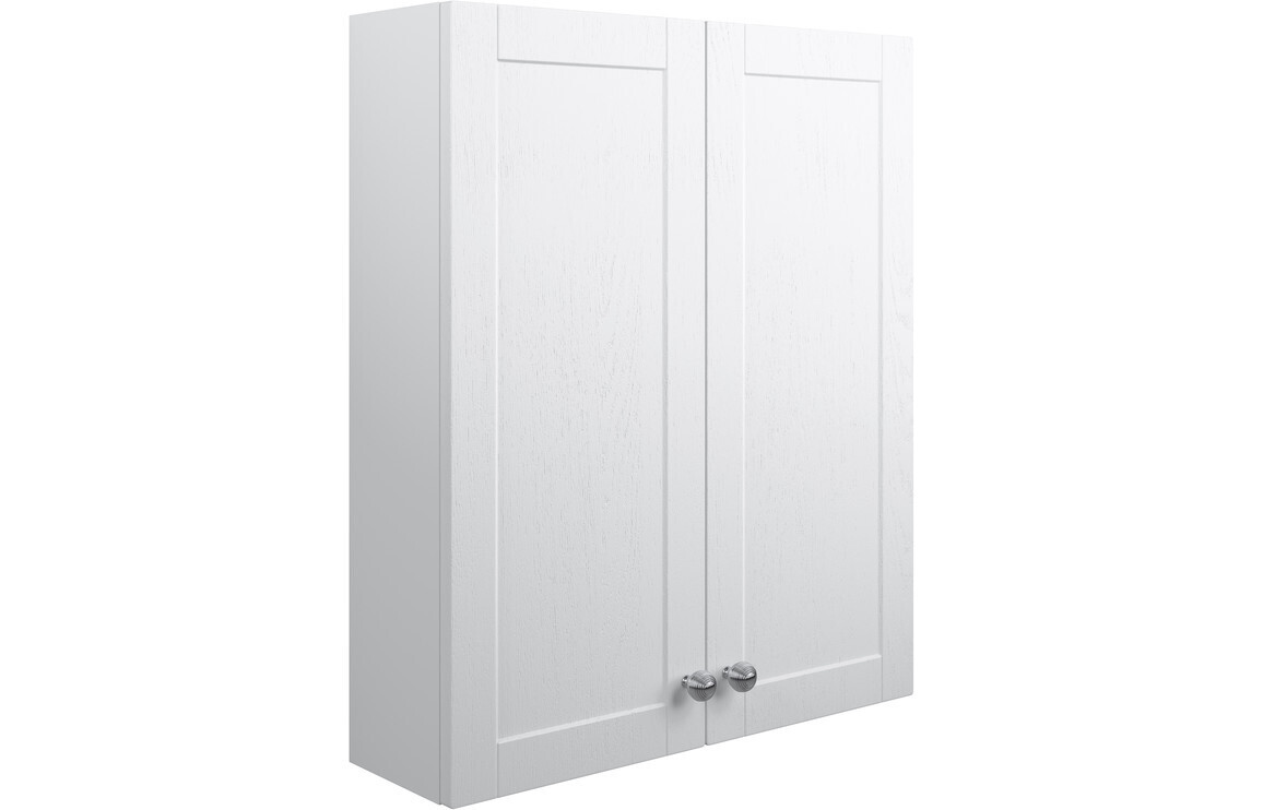 Charlotte 600mm 2 Door Wall Unit - Satin White Ash