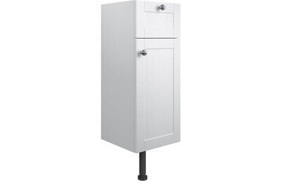 Charlotte 300mm 1 Drawer  1 Door Base Unit - Satin White Ash