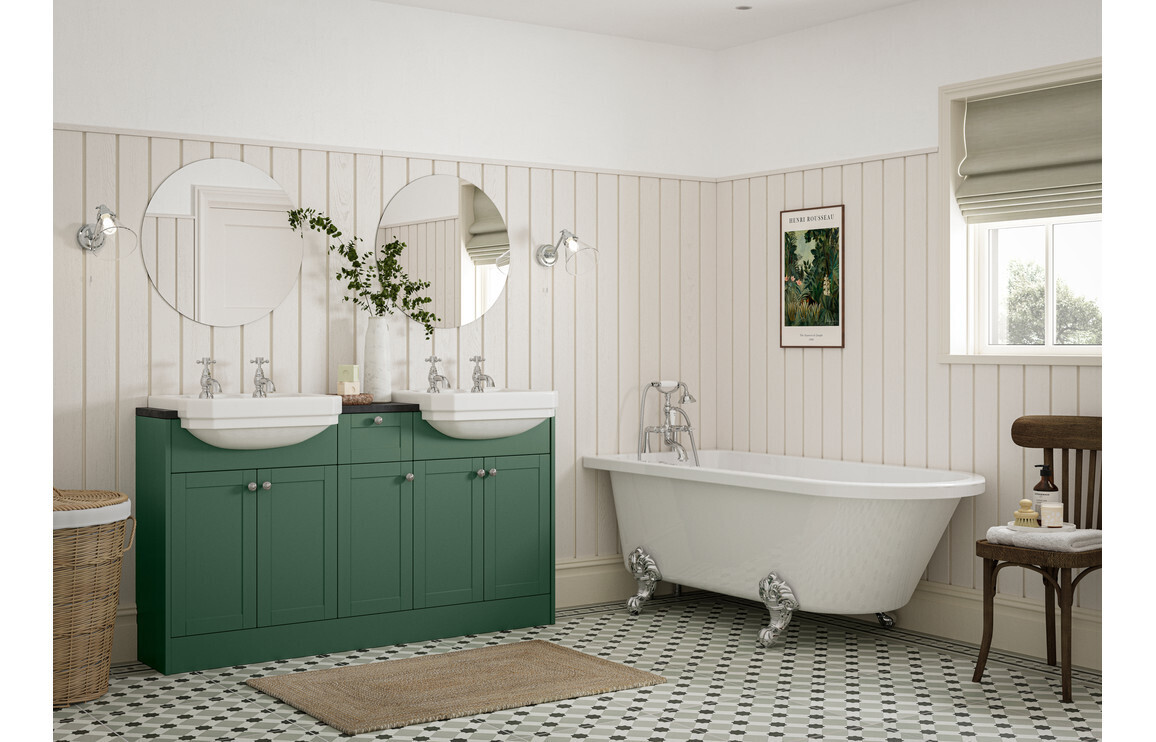 Charlotte 900x330mm End Panel - Matt Sage Green