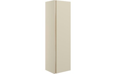 Isabella 350mm Wall Hung 1 Door Tall Unit - Matt Cotton & Oak Effect
