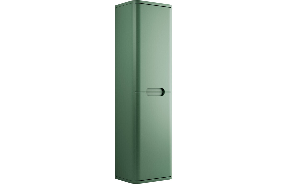 Clara 350mm 2 Door Wall Hung Tall Unit - Matt Sage Green