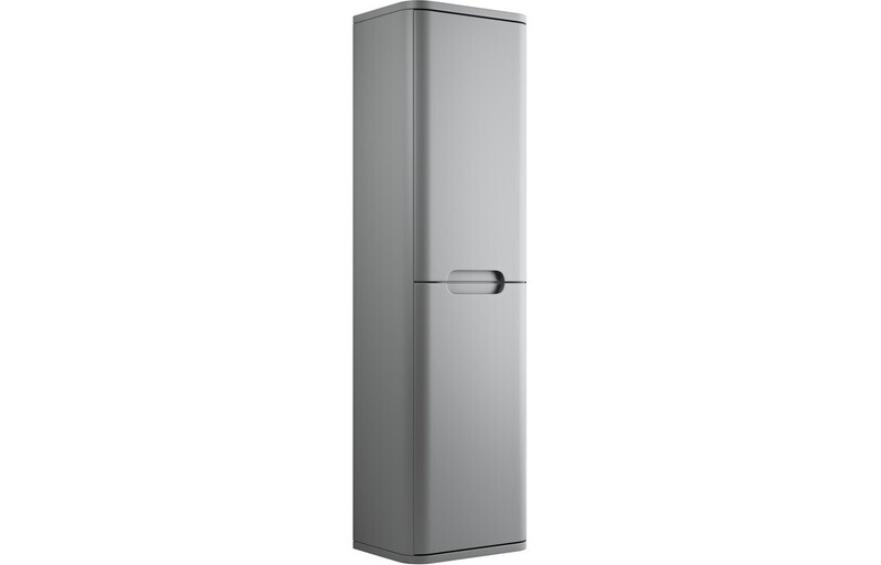 Clara 350mm 2 Door Wall Hung Tall Unit - Matt Grey