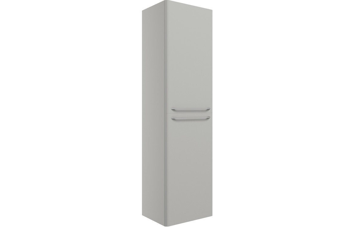 Brixham 454mm Wall Hung 2 Door Tall Unit - Grey Gloss