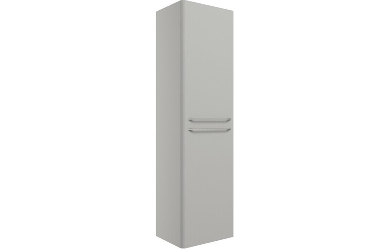 Brixham 454mm Wall Hung 2 Door Tall Unit - Grey Gloss