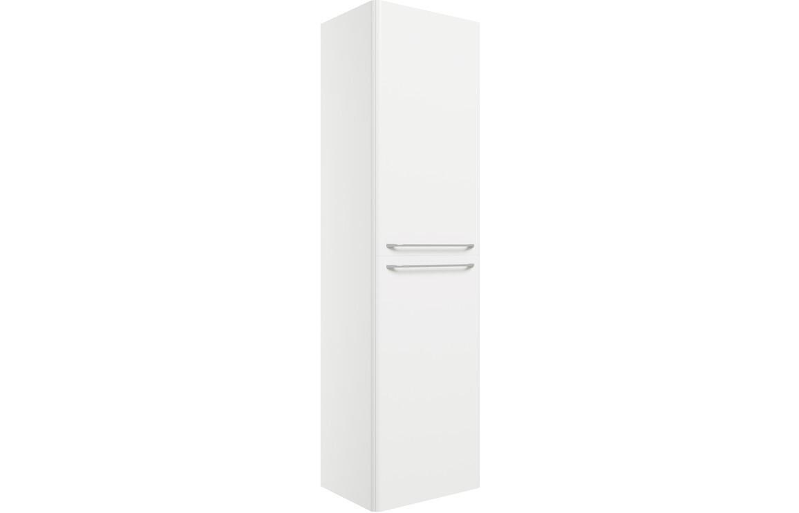 Brixham 454mm Wall Hung 2 Door Tall Unit - White Gloss