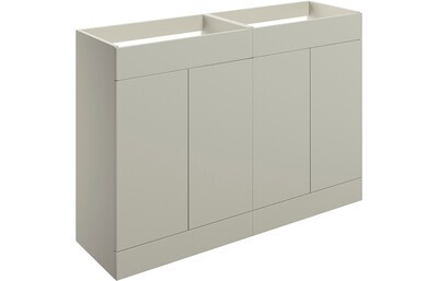 Lilly Mae 1180mm Floor Standing 4 Door Basin Unit (No Top) - Matt Latte Lilly Mae 1180mm Floor Standing 4 Door Basin Unit (No Top) - Matt Latte