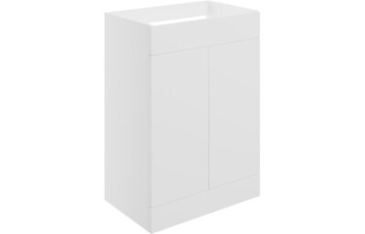 Lilly Mae 590mm Floor Standing 2 Door Basin Unit (No Top) - Matt White