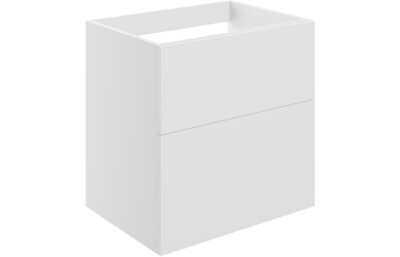 Lilly Mae 590mm Wall Hung 2 Drawer Basin Unit (No Top) - Matt White