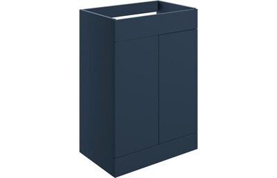 Lilly Mae 590mm Floor Standing 2 Door Basin Unit (No Top) - Matt Deep Blue